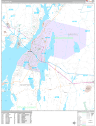 Fall River Wall Map Premium Style 2024